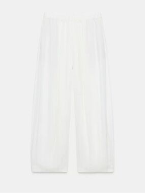 Zara White Wide-legged Pants